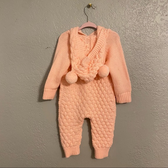 BABY KNIT BUTTON UP ONSIE - Picture 3 of 4